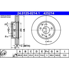 Bremsscheibe | 24.0125-0214.1