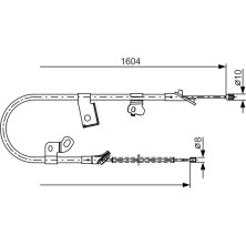 Handbremsseil re | TOYOTA Yaris | 1987482220