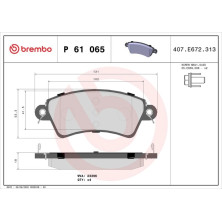 BREMBO Bremsklötze VA | CITROEN Xsara PEUGEOT 206, 306 98-12 | P 61 065