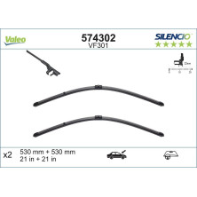 VM301 VALEO Silencio X.TRM Wischer | Skoda SUPERB 1 (04/02>01/05) | 574302