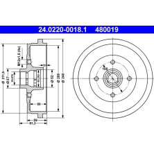 Bremstrommel | 24.0220-0018.1