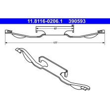 Feder, Bremssattel | 11.8116-0206.1