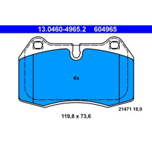 Bremsbelagsatz Bmw S. 7 2,5-3,5 94-01 | 13.0460-4965.2