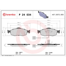 BREMBO Bremsklötze VA | FORD Mondeo, Cougar 93-01 | P 24 034