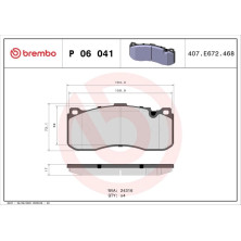 BREMBO Bremsklötze VA | BMW 1, 3 03-13 | P 06 041