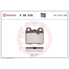 BREMBO Bremsklötze HA | OPEL Astra, Kadett, Vectra 91-05 | P 59 018