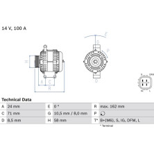 Lichtmaschine | TOYOTA | 0 986 082 080