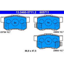 Bremsbelagsatz Honda T. Accord/Cr-V/Fr-V 01-09 | 13.0460-5711.2