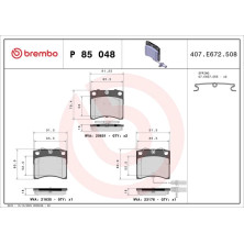 BREMBO Bremsklötze VA | VW T4 90-04 | P 85 048