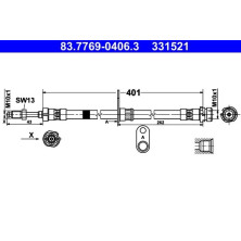 Bremsschlauch | 83.7769-0406.3