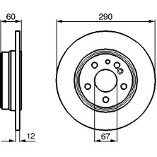 Bremsscheibe HA | MERCEDES W140 91 | 0 986 478 607