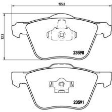 BREMBO Bremsklötze VA | VOLVO V70, XC90 99-15 | P 86 022