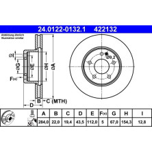 Bremsscheibe Db P. W202/S202 2.0-2.8 93-01 | 24.0122-0132.1