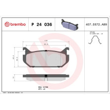 BREMBO Bremsklötze HA | MAZDA 626, MX-6, Xedos 91-99 | P 24 036