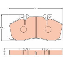 Bremsbelagsatz Db P. Vario 96 | GDB5050