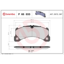 BREMBO Bremsklötze VA | PORSCHE Macan 14 | P 65 033