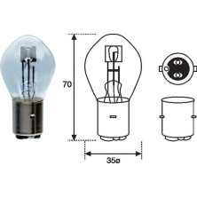 Glählampe S2 12V/35/35W Ba20D (Mit Metallspule) | 002588200000