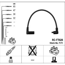 RC-FT628 NGK | Zündkabelsatz | FIAT PUNTO (176) 90 1.6,1.94-4.97 | 7171