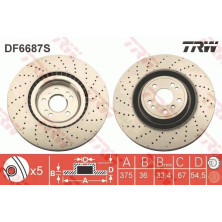 15 481 178 Bremsscheibe VA | MERCEDES M-Klasse 11 | DF6687S