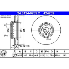 Bremsscheibe | 24.0124-0262.2