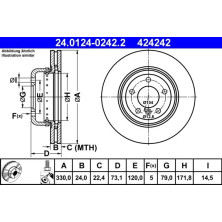 Bremsscheibe | 24.0124-0242.2