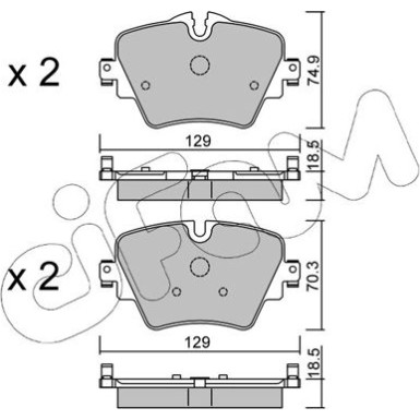 Bremsklötze VA | BMW 2er, X1 14 | 822-1037-0