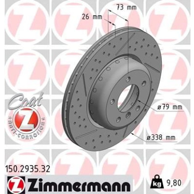 ZIMMERMANN Bremsscheibe | 150.2935.32