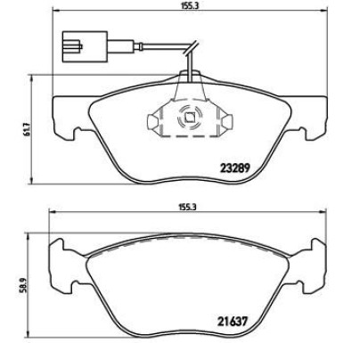 BREMBO Bremsklötze VA | ALFA 145, 146, 147 FIAT Marea 93-10 | P 23 077