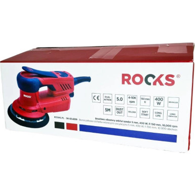 ROOKS Exzenter- und Rotationsschleifer 400 W – Präzision und Power