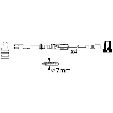Zündleitungssatz | AUDI,SEAT,SKODA,VW | 0 986 356 337