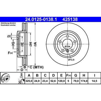 Bremsscheibe Bmw P. E46 2.5-3.0 99-07 | 24.0125-0138.1