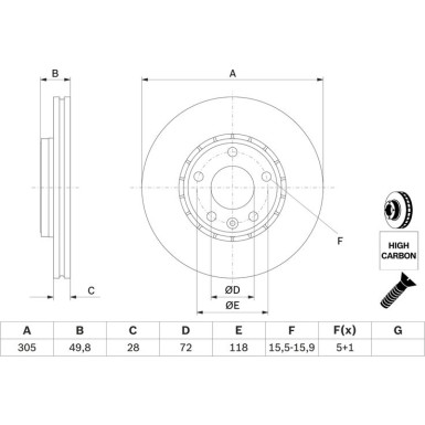 Bremsscheibe | OPEL | 0 986 479 B69