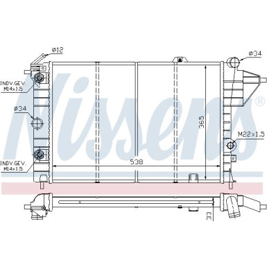 Wasserkühler PKW | OPEL Vectra A | 630551