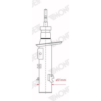 MONROE ORIGINAL-Gasdämpfer VA li | PEUGEOT 207 06 | G8100