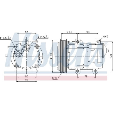 Kompressor PKW | Ford Mondeo (Riemenscheibe 130mm) | 89059