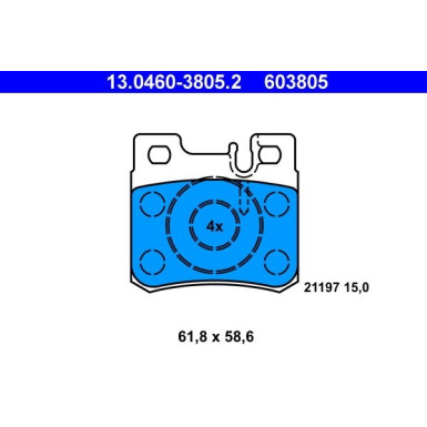 Bremsbelagsatz Db T. W124/W202/W210 93-01 | 13.0460-3805.2