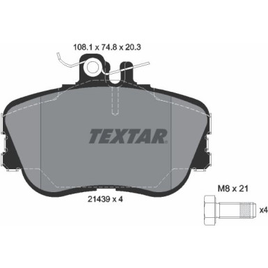 Bremsbelagsatz Db P. W202 93-00 | 2143905