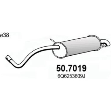 Endschalldämpfer | SEAT,SKODA,VW 99 | 50.7019