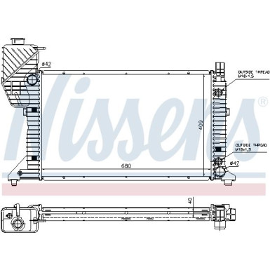 Wasserkühler PKW | MERCEDES SPRINTER B/D AUT. 95 | 62686A