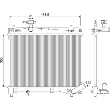 VALEO Motorkühler | 701216