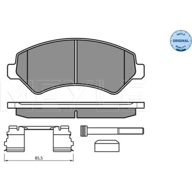 Bremsbelagsatz Fiat P. Ducato 06- Adowno— 2000Kg | 025 244 6619/W2