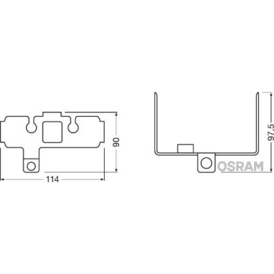 Osram | LEDriving FOG 101/102 INF MOUNT Halterung für Infiniti, Nissan Set | LEDFOG101-INF-M