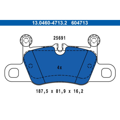 BREMSBELAGSATZ, SCHEIBENBREMSE | 13.0460-4713.2