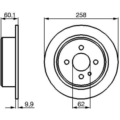 Bremsscheibe HA | BMW E30,Z1 82 | 0 986 478 034