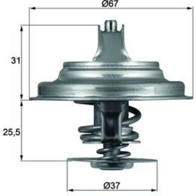 Thermostateinsatz mit Dichtung | AUDI 1.9-2.3i -95 /2.5TDI 01 | TX 25 87D