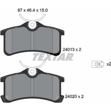 Bremsbelagsatz Toyota T. Avensis 01-03 | 2401301