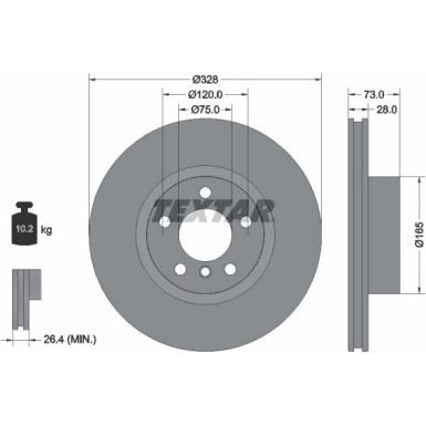 Bremsscheibe Bmw P. X3/X4 1.6-3.0 11 | 92257105