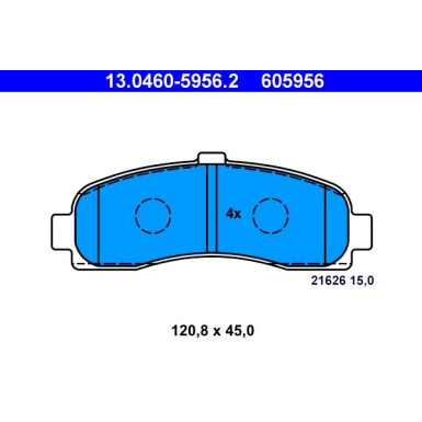 Bremsbelagsatz Nissan P. Micra 1.0-1.4 16V/1.5 D 92-03 | 13.0460-5956.2