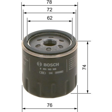 Ölfilter | ALFA,FIAT,LANCIA | 0 451 103 300