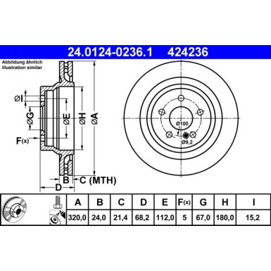 Bremsscheibe Db T. W211/W212/S212/C218/X218 4.0-5.5 06 | 24.0124-0236.1